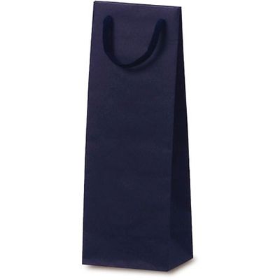 ベルベ 紙袋 手提袋 T-W カラークラフト ネイビー 1021 1包：100枚（10×10）（直送品）