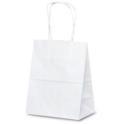 ベルベ 紙袋 自動紐手提袋 T-2 白無地 1217 1包：200枚（25×8）（直送品）