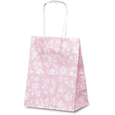 ベルベ 紙袋 自動紐手提袋 T-2 カレン（ピンク） 1223 1包：200枚（25×8）（直送品）