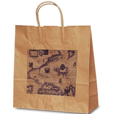ベルベ 紙袋 自動紐手提袋 T-6 マップ 1608 1包：200枚（50×4）（直送品）