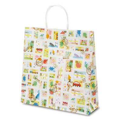 ベルベ 紙袋 自動紐手提袋 T-6 プチスタンプ 1669 1包：200枚（50×4）（直送品）