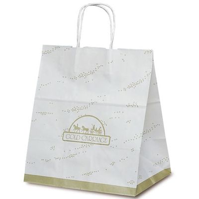 ベルベ 紙袋 自動紐手提袋 T-ワイド 金馬車 1752 1包：200枚（50×4）（直送品）