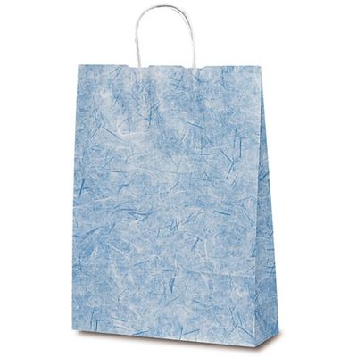 ベルベ 紙袋 自動紐手提袋 T-8 彩流（紺） 1825 1包：200枚（50×4）（直送品）