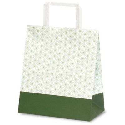 ベルベ 紙袋 自動紐手提袋（平紐）T-Z 麻の葉 1961 1包：400枚（50×8）（直送品）