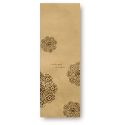 ベルベ 雑貨 食品 紙袋 2974 小袋 レースィ（茶） 長2号 2974 1包：2000枚（200×10）（直送品）