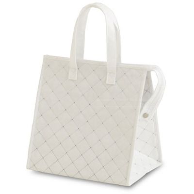 ベルベ 不織布保温冷バッグ キルトバッグ ホワイト 小 9067 1包：100枚（50×2）（直送品）