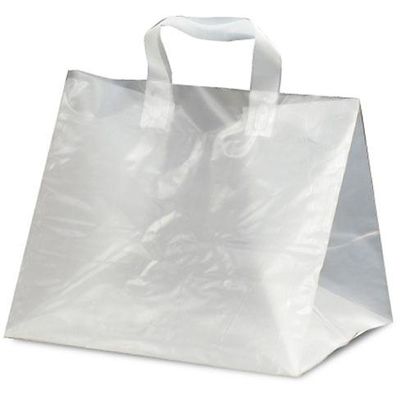 ベルベ ケーキ用手提げ袋 ポリケーキバッグ 無地 LL 9017 1包：200枚（25×8）（直送品）