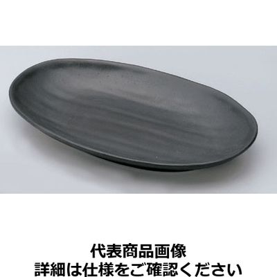 マイン メラミンウェア 黒小判皿 大 M11-135 RMI7501（取寄品