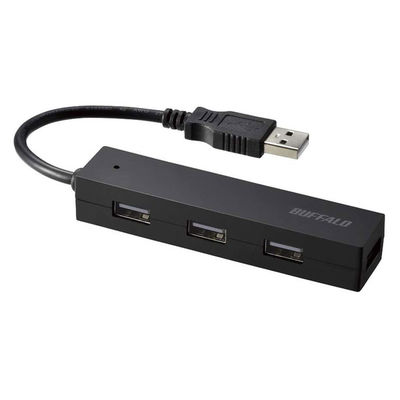 バッファロー USBハブ 4ポート USB2.0 バスパワー ブラック USB-Aポート増設 BSH4U050U2BK 1台（直送品）