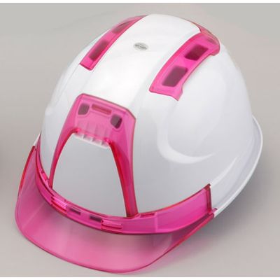 TOYO ヘルメット ヴェンティー ひさし/ピンク 帽体/白 390F-OTPP