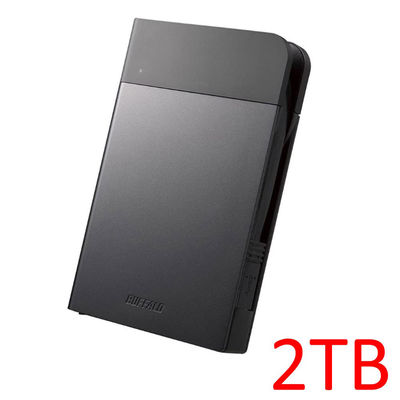 バッファロー 防雨・防塵・耐衝撃・自動暗号化機能搭載 ポータブルHDD 2TB HD-PZF2.0U3-BKA 1台（直送品）