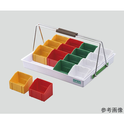 アズワン 散薬用トレー 16人用 緑・白・赤・黄 (NSケースタイプ) 8-7091-01 1セット（直送品）