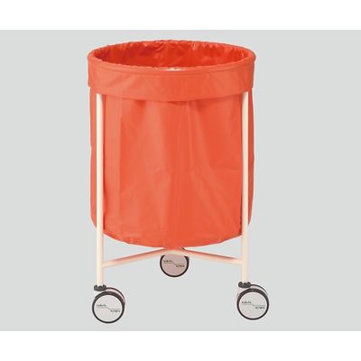 アズワン カラフルリネンカート(丸型) φ650×1027 ブラッドオレンジ 1個 8-8477-03（直送品）