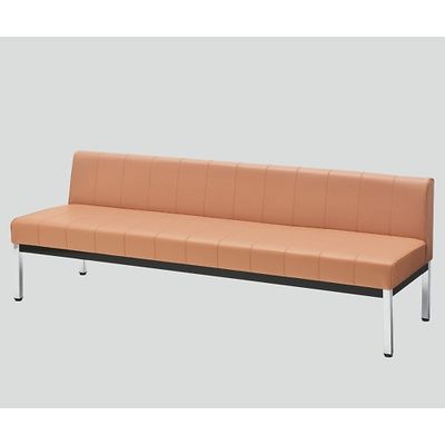 アズワン ユニバーサルロビーベンチ（背付き） モカ 1200×580×385/640 AS-1264B 1個 8-6465-01（直送品）