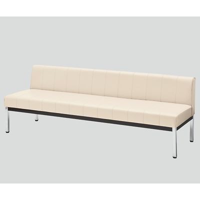 アズワン ユニバーサルロビーベンチ(背付き) ミルク 1200×580×38 AS-1264W 1個 8-6465-02（直送品）