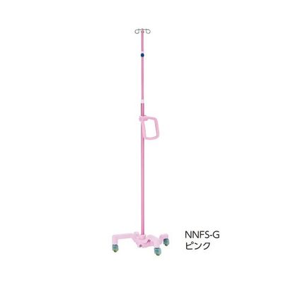 アズワン ナビガードルスタンド(フリーストップ) グリップ付き・ショートフック ピンク NNFS-GP 1台 8-5166-11（直送品）