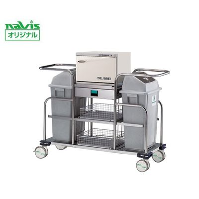 アズワン 清拭オムツ交換車 18L(おしぼり65~80本収納) PPL-2