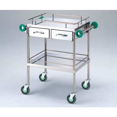 アズワン とっても静かな回診車(引出付・抗菌ハンドル) 750(940)×450×850mm TSB-750K 1台 8-5877-02（直送品）