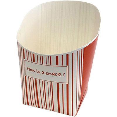 協和パック　紙製スナックカートン　Ｐｏｔｅｃｏ　ポテコ　ストライプ　Ｌ　1包：1000枚（直送品）