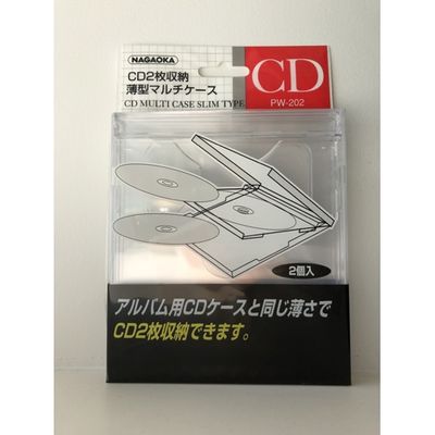 ナガオカ CD薄型マルチケース 2個パック PW-202B 10個（直送品）