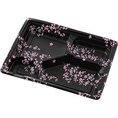 ケーピープラテック 内嵌合蓋付き弁当容器 KIP-6 枝垂桜 セット 16661 1包：600枚（50×12）（直送品）