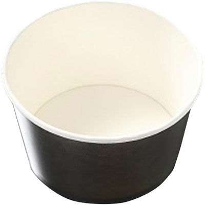 ケーピープラテック 紙製丼カップ KM140-750 本体 黒 54966 1包：600枚（50×12）（直送品）