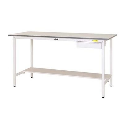 ワークテーブル150シリーズ 固定式キャビネット付 H950mm 半面棚板付 SUPHー750UTーWW SUPH-750UT-WW 1個（直送品）