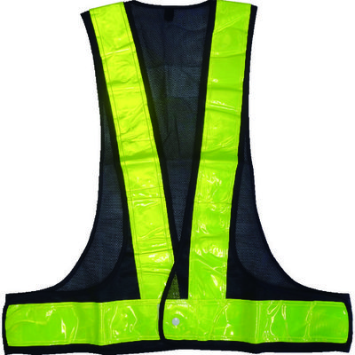 ミズケイ 安全ベスト/70mmタイプキングサイズ<紺/黄> 5917625 1着 115-7173（直送品）