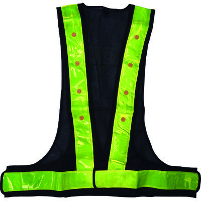 ミズケイ キングサイズLED安全ベスト 紺/黄 5916515 1枚(1着) 115-7177（直送品）