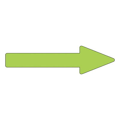 日本緑十字社 配管識別方向表示ステッカー 「→(蛍光緑)」 貼矢21 193321 1組(10枚) 61-3408-64（直送品）