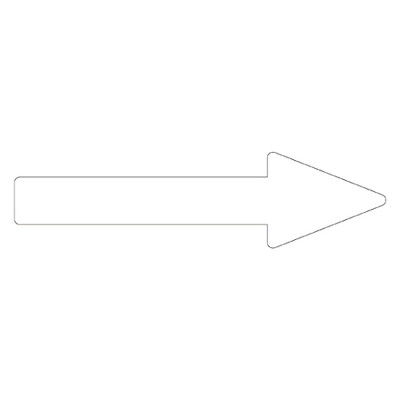 日本緑十字社 配管識別方向表示ステッカー 「→(白)」 貼矢85 193585 1組(10枚) 61-3408-73（直送品）