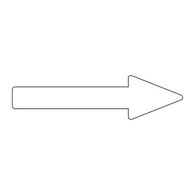 日本緑十字社 配管識別方向表示ステッカー 「→(白)」 貼矢88 193888 1組(10枚) 61-3408-82（直送品）