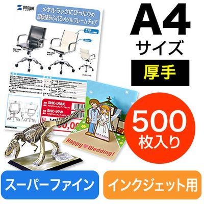 サンワダイレクト ペーパークラフト紙（A4・500シート） 300-JP006 1個（直送品）