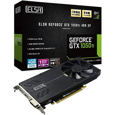 在庫商品ELSA製 GeForce GTX1650 4GB LP ロープロファイル 完動 グラフィックボード・グラボ・ビデオカード