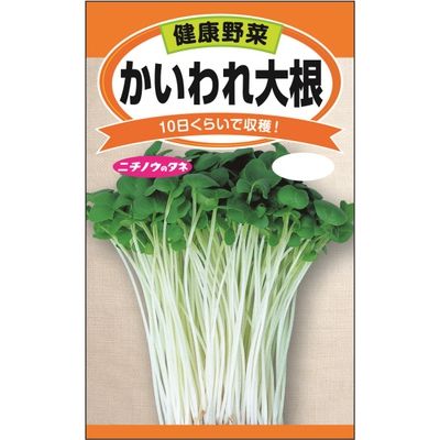 ニチノウのタネ かいわれ大根 日本農産種苗 4960599174307 1セット（5