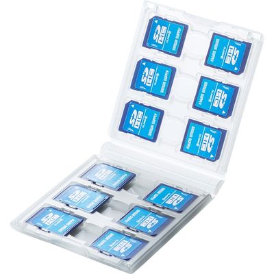 サンワサプライ SDカードケース（12枚収納・クリア） FC-MMC26CL 1個（直送品）