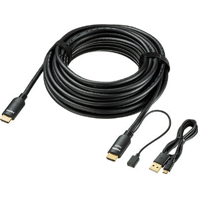 サンワサプライ HDMIアクティブケーブル（4K/60Hz対応） 10m KM-HD20-APR100L 1本（直送品）