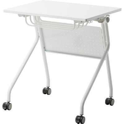 サンワサプライ フォールディングデスク 幅650×奥行500×高さ700mm ホワイト FLD-6550WN 1台（直送品）