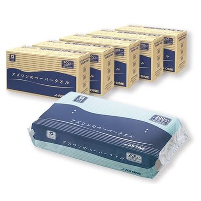 アズワン アズワンのペーパータオル 1ケース(200枚/袋×30袋入)×5ケース入 7-6200-03 1ケース(30000枚)（直送品）