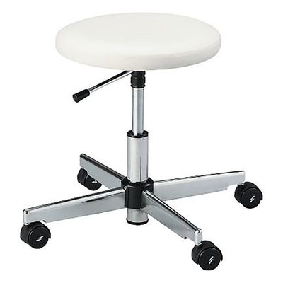 アズワン クリーンルーム用帯電防止チェア(クラス100対応) リング無し ホワイト CR-83W 1脚 3-638-03（直送品）