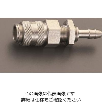 エスコ 5mm ウレタンホースカップリング(隔壁/ステンレス/ワンプッシュ