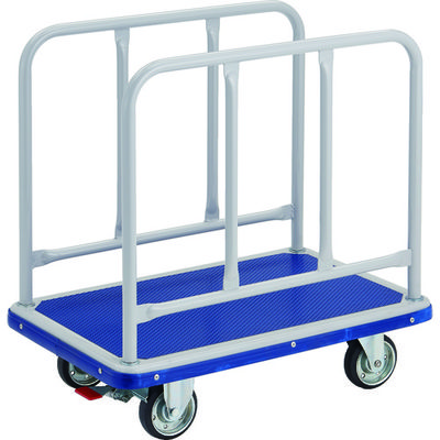 トラスコ中山 TRUSCO プレス製運搬車 台車 ドンキーカート サイドハンドル 810×510 ストッパー付 210NS 1台（直送品）