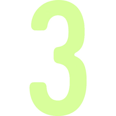 アイマーク IM 中輝度蓄光カッテイング文字 数字 3 AILUMI50-3 1枚 102-9985（直送品）