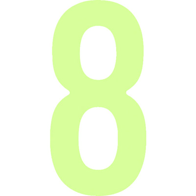 アイマーク IM 中輝度蓄光カッテイング文字 数字 8 AILUMI50-8 1枚 102-9990（直送品）