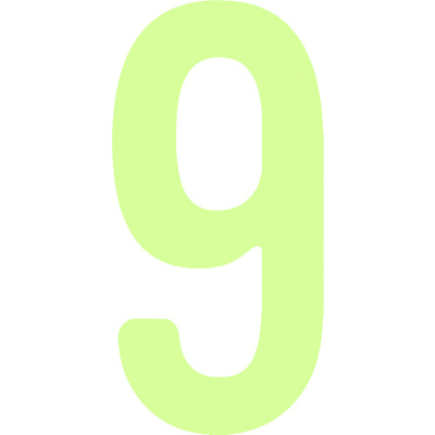 アイマーク IM 中輝度蓄光カッテイング文字 数字 9 AILUMI50-9 1枚 102-9992（直送品）