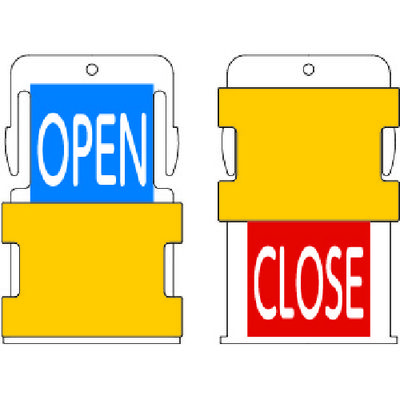 アイマーク IM スライド表示タグ OPEN CLOSE (OPEN ー 青地に白 / 赤字に白) AIST4-EN 1枚 102-9927（直送品）