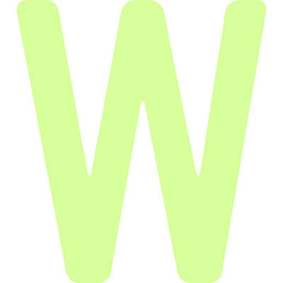 アイマーク IM 中輝度蓄光カッテイング文字 英字 W AILUMI50-W 1枚 103-0018（直送品）