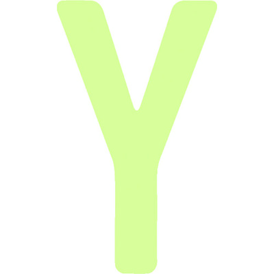 アイマーク IM 中輝度蓄光カッテイング文字 英字 Y AILUMI50-Y 1枚 103-0021（直送品）