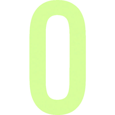 アイマーク IM 中輝度蓄光カッテイング文字 数字 0 AILUMI50-0 1枚 114-9959（直送品）