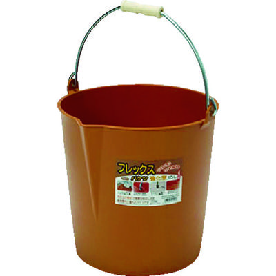 田中文金属 田中 フレックスバケツ 15L ブラウン FB-15BR 1個 125-6686（直送品）